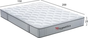 ΣΤΡΩΜΑ ΔΙΠΛΟ HYPNOTTICA HM748.05 POCKET SPRINGS--ΛΕΥΚΟ 150x200x25Υεκ.