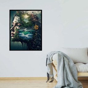 Πίνακας σε Plexiglass με Θέμα &#8220;Μητέρα φύση 2&#8221; σε μαύρη ξύλινη Κορνίζα - 60cmx40cm