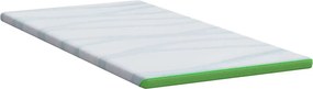 vidaXL Στρώμα επικάλυψης Λευκό και Πράσινο 90 x 200 cm Υφασμα Jacquard