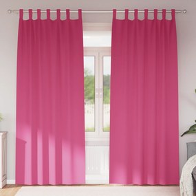 vidaXL Κουρτίνες 2 pcs Φωτεινό Ροζ 245 x 140 εκ. Πολυεστέρας