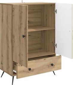vidaXL Πλαϊνό γραφείο Artisan Δρυς 66 x 34,5 x 95 εκ.