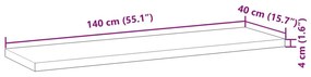 Επιφ. Νιπτήρα Μπάνιου Φινίρισμα Λαδιού 140x40x4 εκ Μασίφ Ακακία - Καφέ