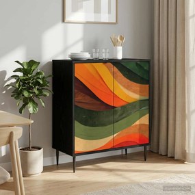 vidaXL Πλαϊνό γραφείο BONN Μαύρη Δρυς 69 x 33 x 76 εκ.