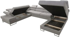 Γωνιακός καναπές Gelito Max I LTHR-Kokkino-Αριστερή