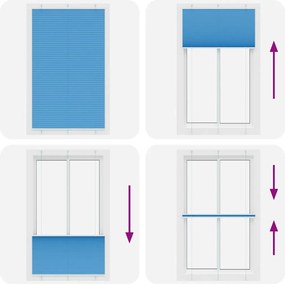 vidaXL Πλισέ Στόρι Μπλε 120x200 εκ. Πλάτος Υφάσματος 119,4 εκ. Πολυεστέρας