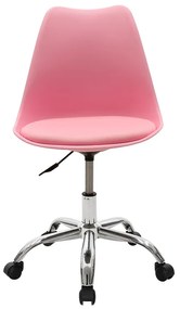 Καρέκλα γραφείου εργασίας Gaston II pakoworld PP-PU ροζ - Πολυπροπυλένιο - 127-000025