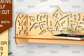 Intra απο ξύλο plywood 3mm-4mm πάχος - Διακοσμητικό ράφι τοίχου λουλουδιών Δίασταση 30x20 cm INTRAFABR-99620170