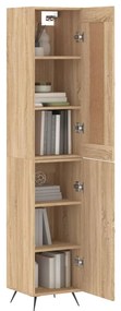 vidaXL Μπουφές Sonoma δρυς 34,5 x 34 x 180 εκ. από Επεξεργασμένο Ξύλο