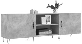 vidaXL Έπιπλο Τηλεόρασης Γκρι Σκυροδέματος 150x30x50 εκ. Επεξ. Ξύλο