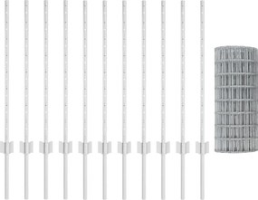 vidaXL Τεντώτο με στήριγμα Ασημί 0,8 x 25 m Ατσάλι