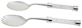 Κουτάλες Σερβιρίσματος (Σετ 2Τμχ) PET108 27cm Clear-Silver Espiel Stainless Steel
