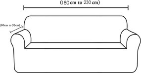 Stewehome σετ κάλυμμα καναπέ από πικέ ύφασμα 170x210 cm