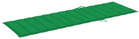 vidaXL Ξαπλώστρα Διπλή από Εμποτισμένο Ξύλο Πεύκου & Πράσινα Μαξιλάρια