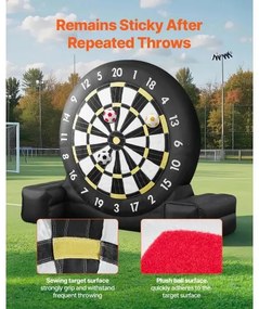 VEVOR Inflatable Soccer Dart Board over 8 ft High with 9 Kick Balls &amp; Air Pump
