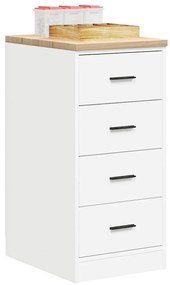 vidaXL ντουλάπι αποθήκευσης γκαράζ Λευκό 40x51x85 εκ μασίφ ξύλο πεύκο