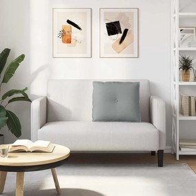 vidaXL Μαξιλάρι Πλάτης Ανοιχτό γκρι 60 x 19 x 50 εκ ύφασμα