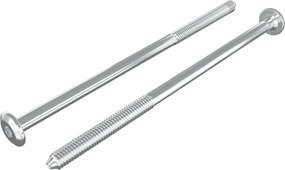 vidaXL Βίδες επίπλων 2 pcs Ασημί M6 x 120 mm Ατσάλι