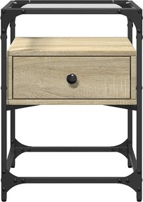 vidaXL Κομοδίνα 2 τεμ. Sonoma Δρυς 40 x 40 x 55 εκ. από Επεξεργ. Ξύλο