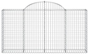 vidaXL Συρματοκιβώτια Τοξωτά 25 τεμ. 200x30x100/120 εκ. Γαλβαν. Ατσάλι