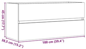 ΝΤΟΥΛΑΠΙ ΝΙΠΤΗΡΑ ΑΡΤΙΣΙΑΝΗ ΔΡΥΣ 100X38,5X45 ΕΚ. ΕΠΕΞ. ΞΥΛΟ 856253