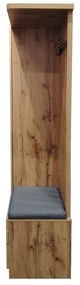 Έπιπλο εισόδου Zomie σε oak απόχρωση 131x41.5x180.4εκ 131x41.5x180.4 εκ.