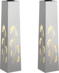 vidaXL Ηλιακό LED Φως Δρόμου 2 pcs Σκ rusty Ανοξείδωτο ατσάλι