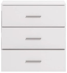 Κομότα - Συρταριέρα Garona 3F Λευκό 80,5x33x80,5 εκ. 80.5x33x80.5 εκ.