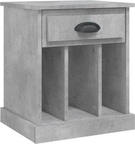 vidaXL Κομοδίνα Γκρι Σκυροδέματος 43x36x50 εκ.