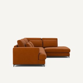 Γωνιακός καναπές-κρεβάτι, δεξιός, λινό βελούδο, Marsile