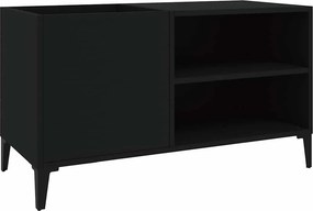 vidaXL Δισκοθήκη Μαύρη 84,5 x 38 x 48 εκ. από Επεξεργασμένο Ξύλο