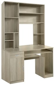 Intrahome Γραφείο υπολογιστή με βιβλιοθήκη Novelty Intrahome σε απόχρωση sonoma 120x55x182εκ | SKU: INTRAPA-183111232