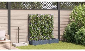 vidaXL Κηποτινάκι με Τρέλα 3 pcs Ανοιχτό γκρι 120 x 40 x 125.5 εκ. PP