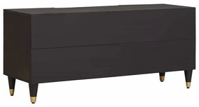 vidaXL Ντουλάπι TV με ράφι Μαύρο 105 x 33 x 46 εκ. Στερεό ξύλο μάνγκο