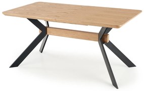 BACARDI extension table, color: top - natural oak, legs - black DIOMMI V-CH-BACARDI-ST