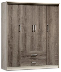 Wardrobe Olympus with 4 doors and drawers in castillo-toro colour 159x57x183 159x57x183 εκ.