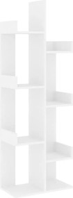 vidaXL Βιβλιοθήκη Λευκή 48 x 25,5 x 140 εκ. από Επεξ. Ξύλο