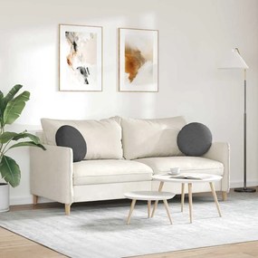 vidaXL Μαξιλάρια καθισμάτων 2 pcs Σκούρο Γκρι Ø 40 cm