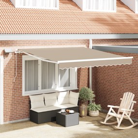 vidaXL Ανασυρόμενη τέντα with Μπεζ 300 x 250 εκ Μπεζ