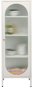 Βιτρίνα Naxos Γυαλί Λευκή 50*35*150εκ. - Λευκό