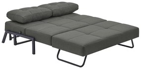 Καναπές Κρεβάτι Διθέσιος GAEL Γκρι 150x91x90cm - Ύφασμα - 14210219
