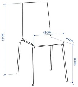 Καρέκλα Τραπεζαρίας Stephanie Fylliana Αντικέ Ρόζ 48x47x83εκ. 2αδα 48x47x83 εκ.
