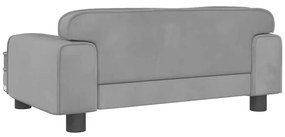 vidaXL Καναπές Παιδικός Ανοιχτό Γκρι 70 x 45 x 30 εκ. από Βελούδο