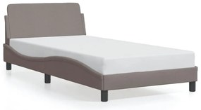 vidaXL Σκελετός Κρεβατιού Χωρίς Στρώμα Taupe 100 x 200 εκ. Υφασμάτινο