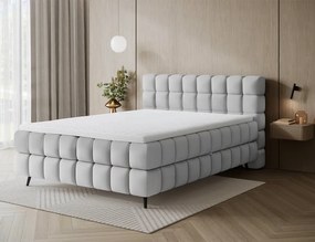 Επενδυμένο κρεβάτι Sober-160 x 200-Γκρι Ανοιχτό
