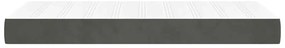 vidaXL Στρώμα με Pocket Springs Σκούρο Γκρι 100x220x20 εκ. Βελούδινο