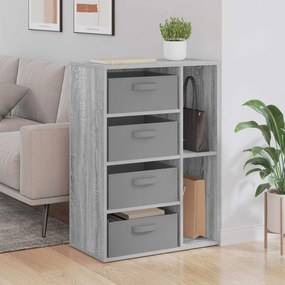 vidaXL Πλαϊνό γραφείο Γκρι Sonoma 60 x 33,5 x 84 εκ