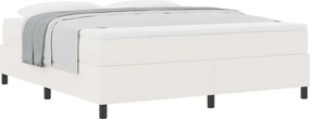 vidaXL Κρεβάτι με ελατήρια Κρέμα και Λευκό 180 x 200 cm