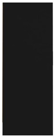 Παπουτσοθήκη Μαύρη 60 x 35 x 92 εκ. από Μοριοσανίδα - Μαύρο