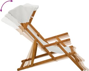 vidaXL Καρέκλα Ακτίνας 3 θέση Στερεό Ξύλο Ευκαλύπτου Κρεμ