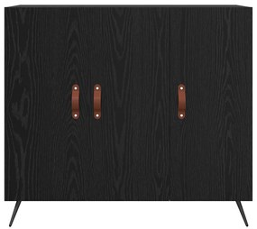 vidaXL Πλαϊνό γραφείο Μαύρο 90 x 34 x 80 εκ. Επεξεργασμένο ξύλο